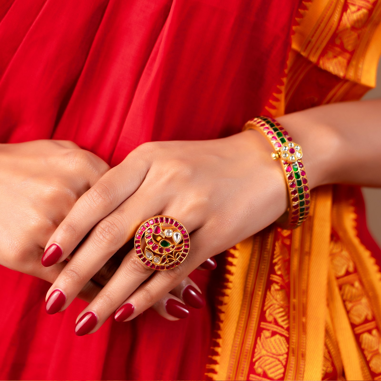 Mayura Kundan Bangles
